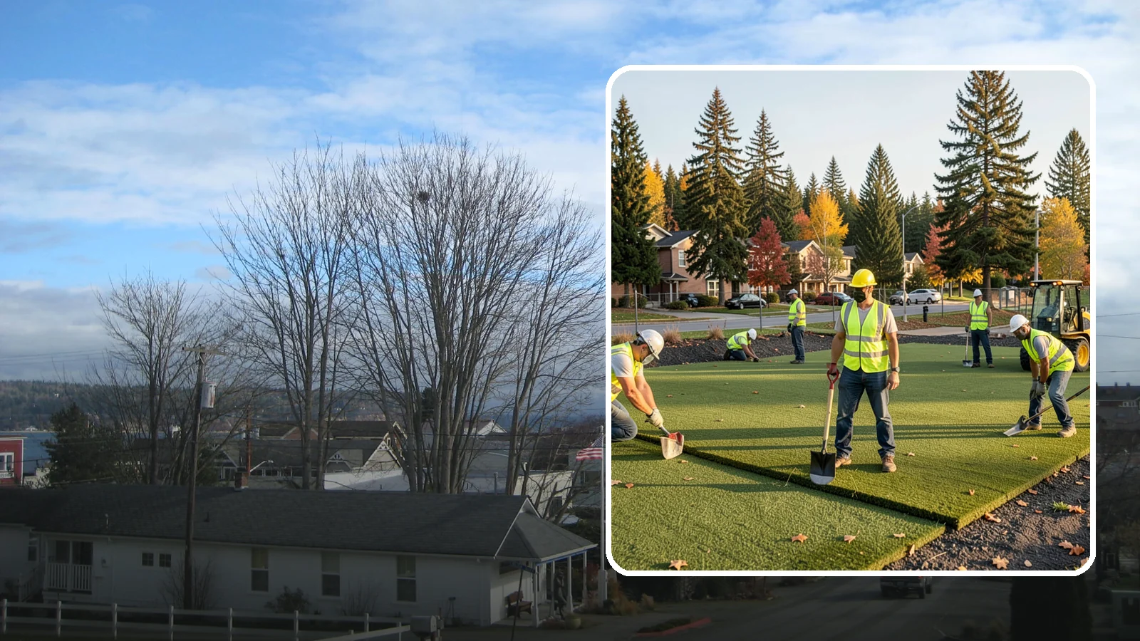 Municipal Sod Installation in Langley, Island County, WA - We install graded, established sod for public parks, sports fields, and civic grounds under insured, prevailing-wage contracts...