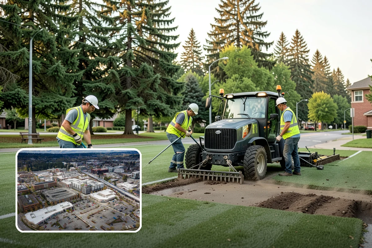 Municipal Sod Installation in Redmond, King County, WA - Instant, usable turf minimizes closure time for parks and fields
