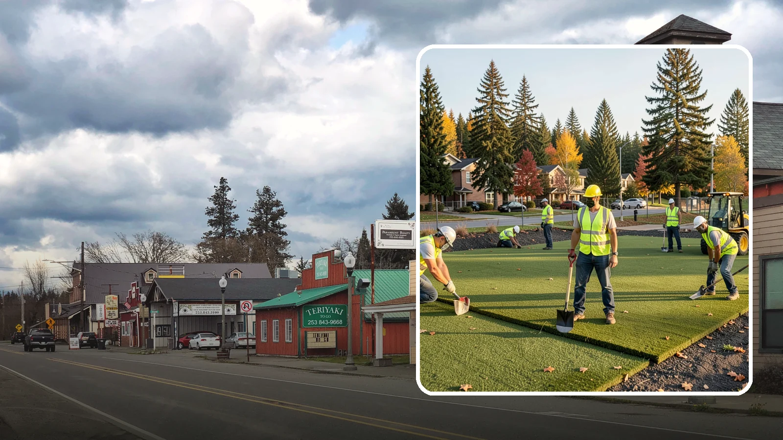 Municipal Sod Installation in Roy, Pierce County, WA - We install graded, established sod for public parks, sports fields, and civic grounds under insured, prevailing-wage contracts...