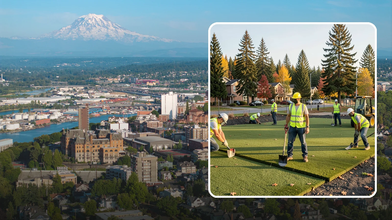 Municipal Sod Installation in Tacoma, Pierce County, WA - We install graded, established sod for public parks, sports fields, and civic grounds under insured, prevailing-wage contracts...