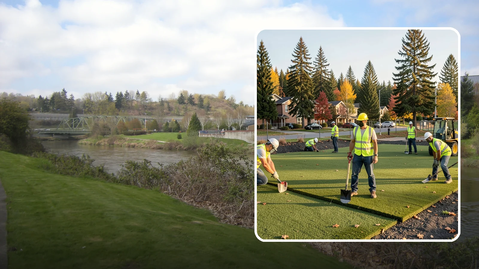 Municipal Sod Installation in Tukwila, King County, WA - We install graded, established sod for public parks, sports fields, and civic grounds under insured, prevailing-wage contracts...