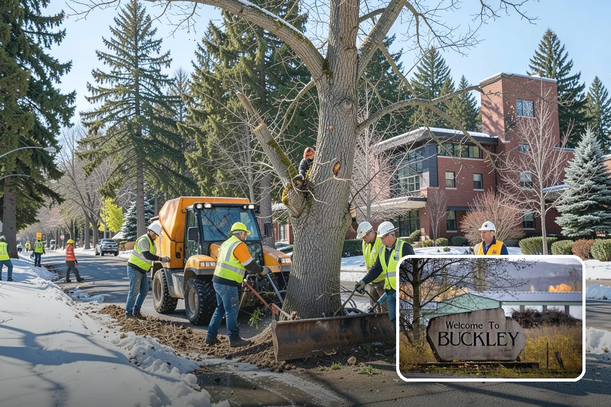 Municipal Storm Tree Response in Buckley, Pierce County, WA - Pre-established on-call terms allow immediate response without emergency procurement delays