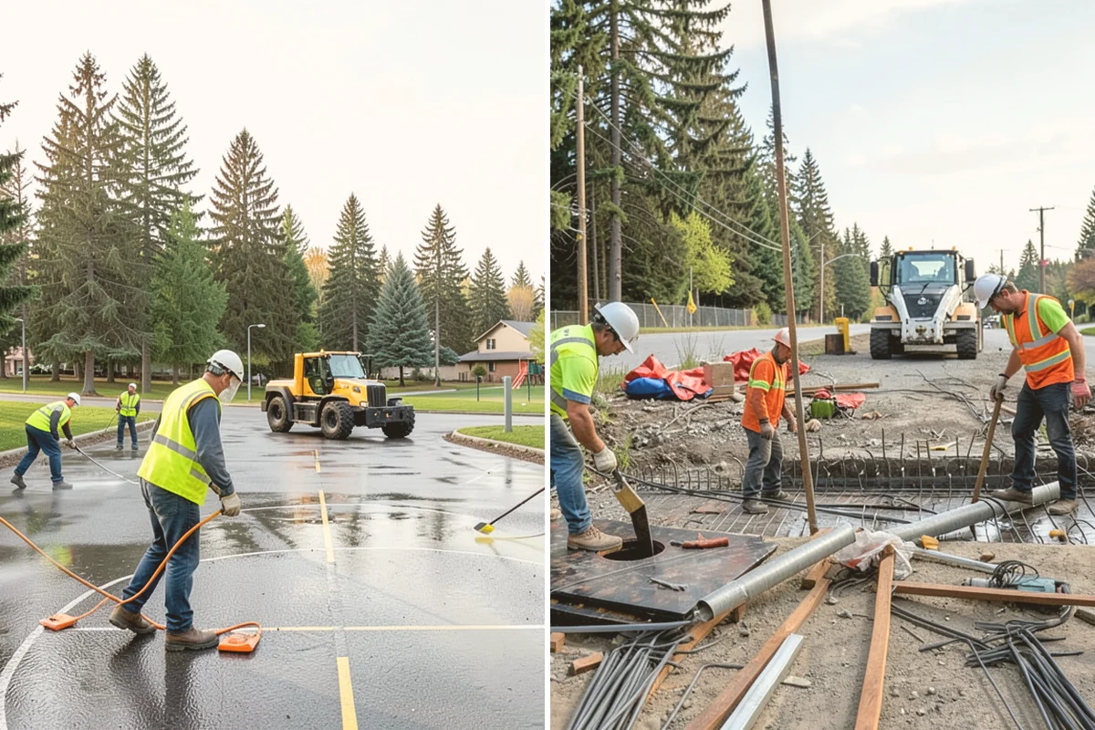 Municipal Storm Tree Response in Langley, Island County, WA - We activate under your on-call agreement when a storm event is declared