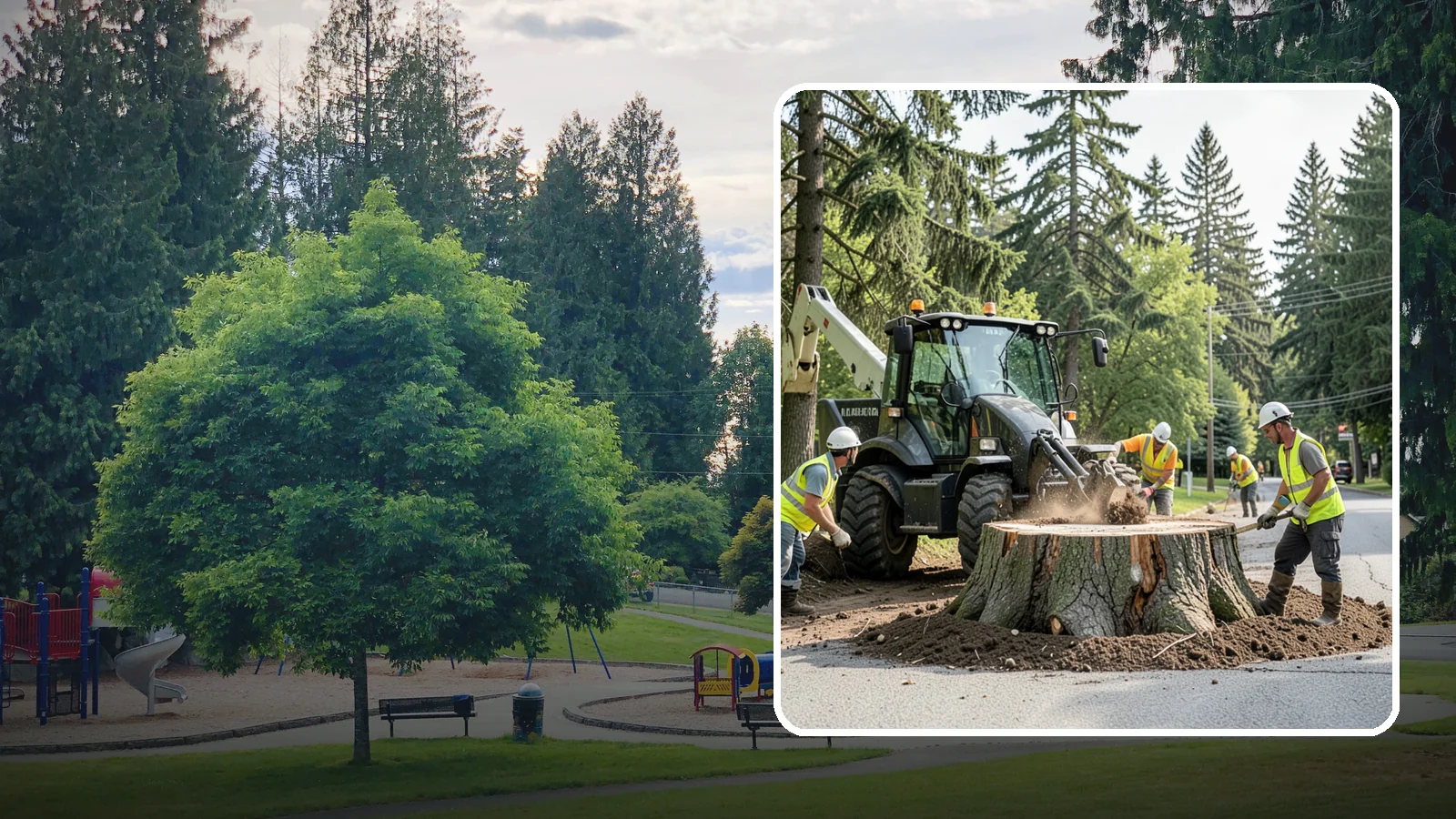 Municipal Stump Grinding in Bonney Lake, Pierce County, WA - We grind and restore public tree stumps to eliminate trip hazards and prepare sites for replanting or turf across Western...