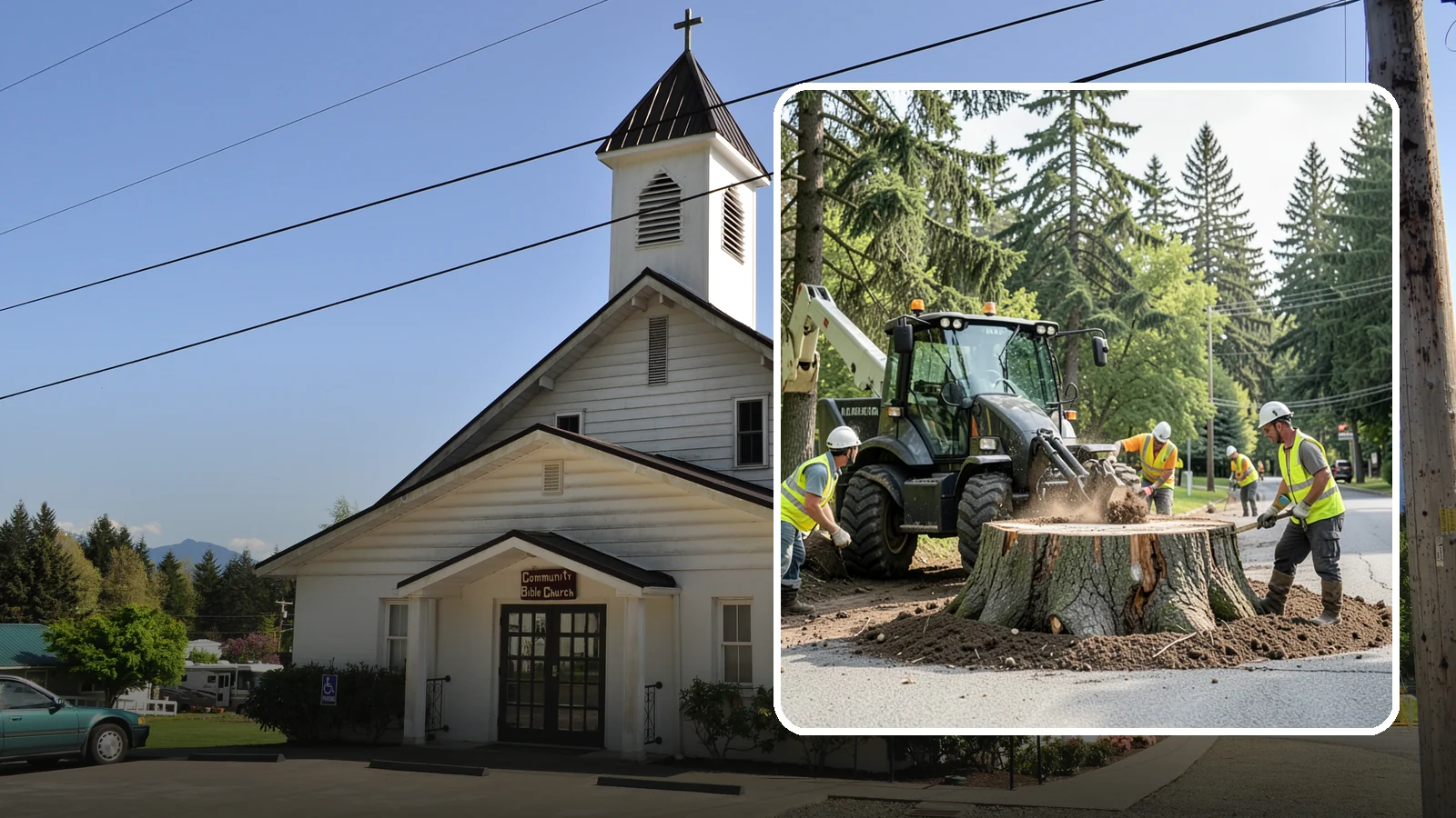 Municipal Stump Grinding in Concrete, Skagit County, WA - We grind and restore public tree stumps to eliminate trip hazards and prepare sites for replanting or turf across Western...