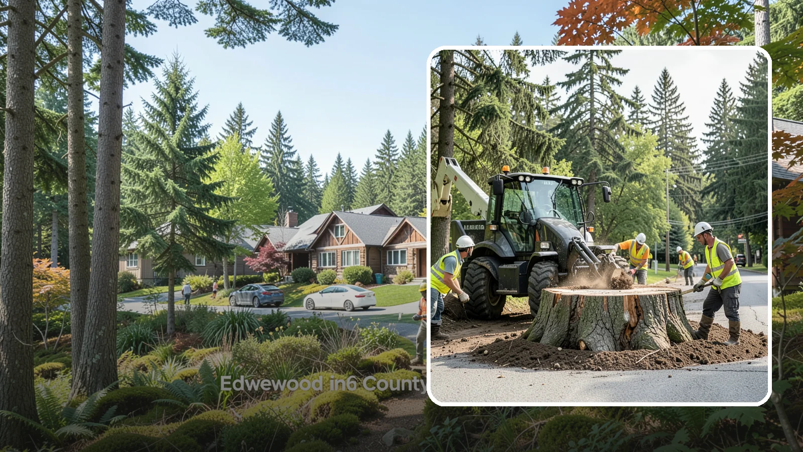 Municipal Stump Grinding in Edgewood, Pierce County, WA - We grind and restore public tree stumps to eliminate trip hazards and prepare sites for replanting or turf across Western...