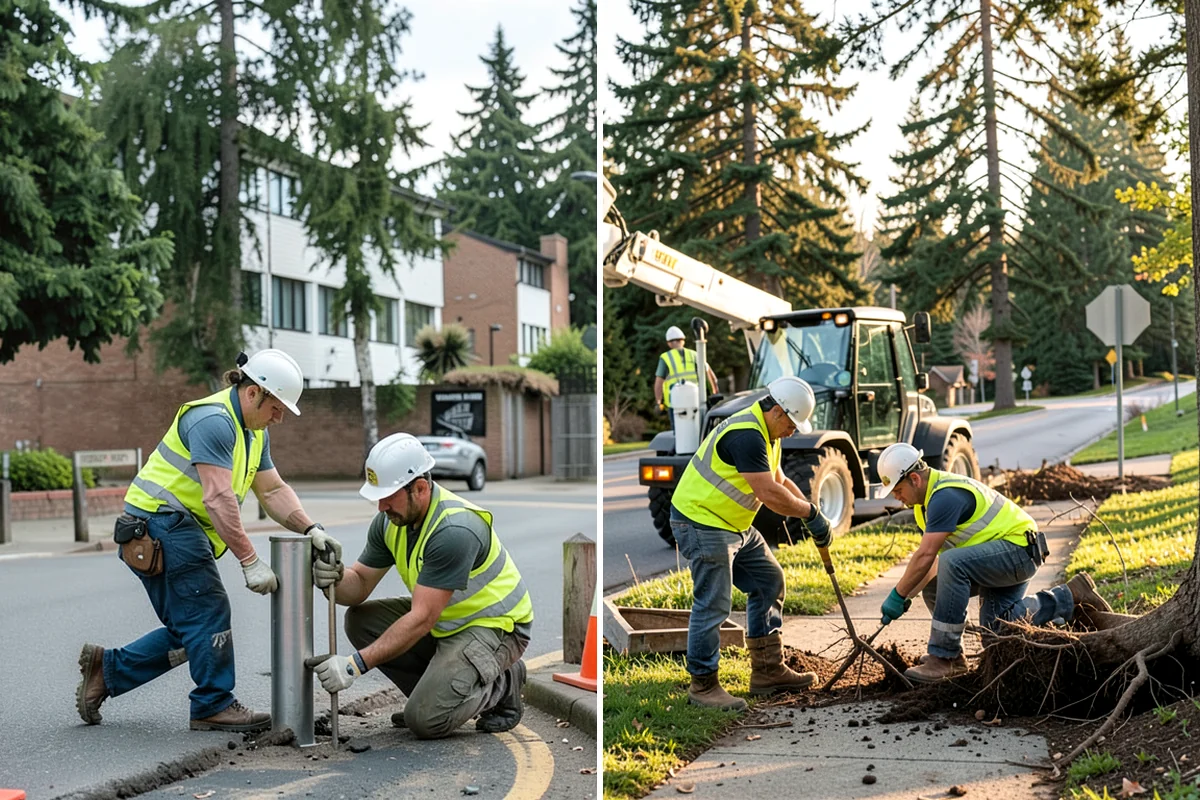 Municipal Stump Grinding in Gig Harbor, Pierce County, WA - Provide a stump list or map and we schedule utility locates for each location