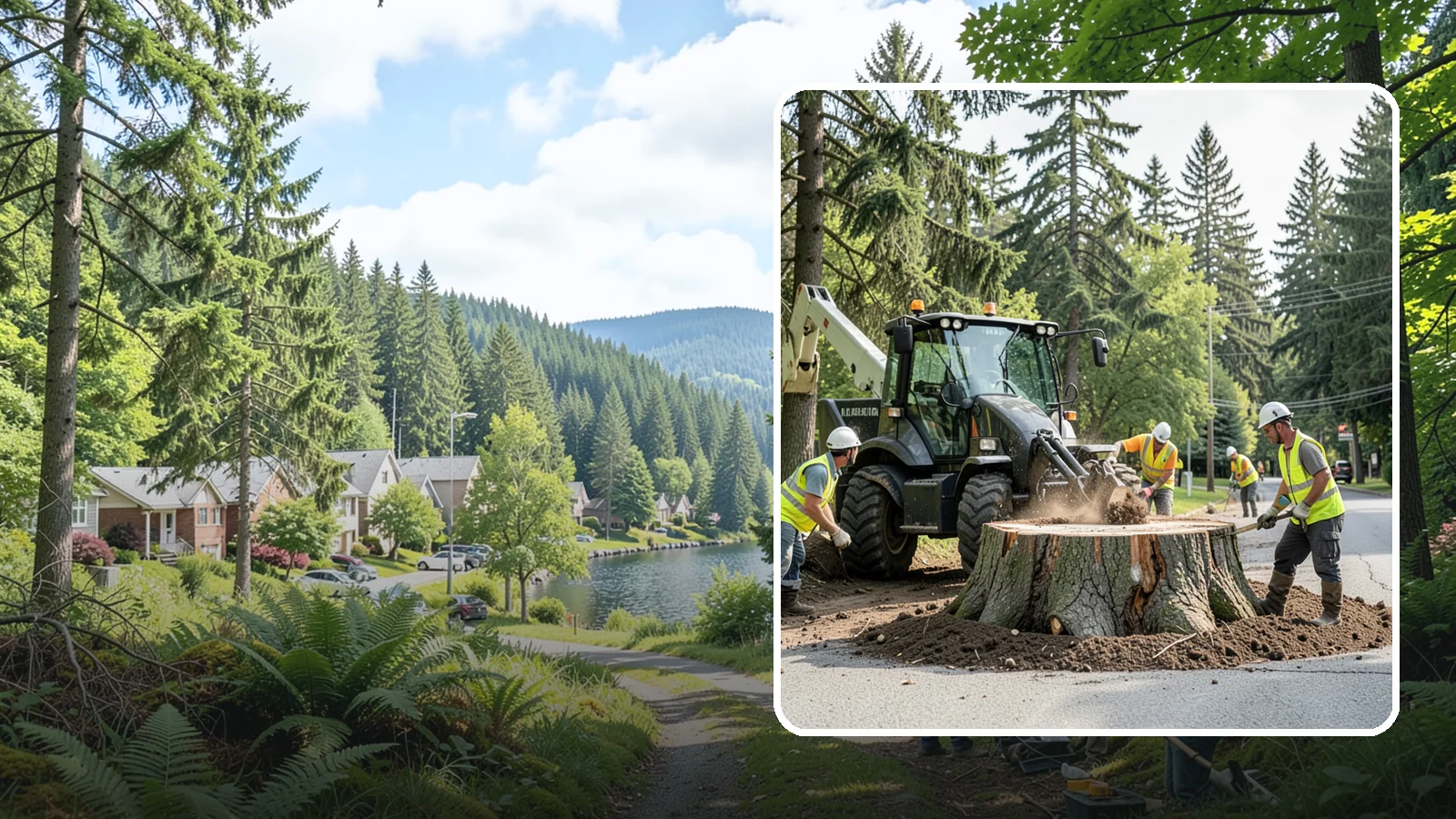 Municipal Stump Grinding in Lake Forest Park, King County, WA - We grind and restore public tree stumps to eliminate trip hazards and prepare sites for replanting or turf across Western...