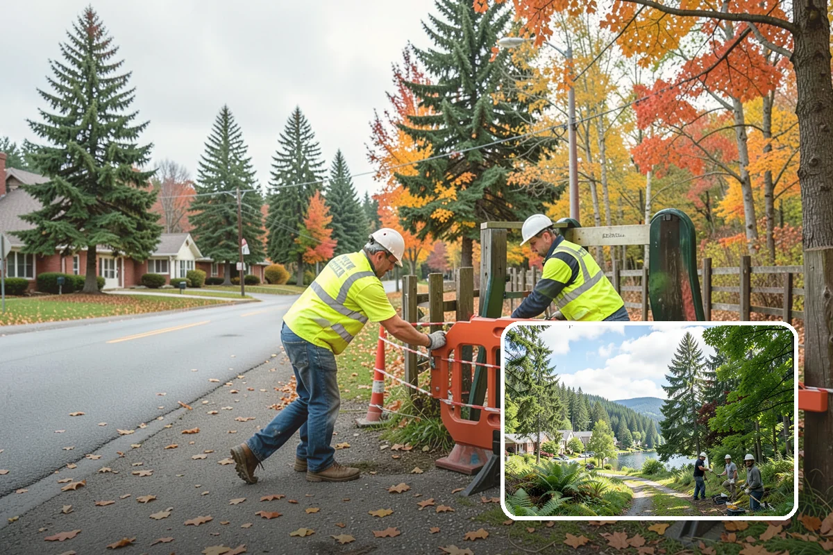 Municipal Stump Grinding in Lake Forest Park, King County, WA - Below-grade grinding removes trip and mowing hazards from public spaces