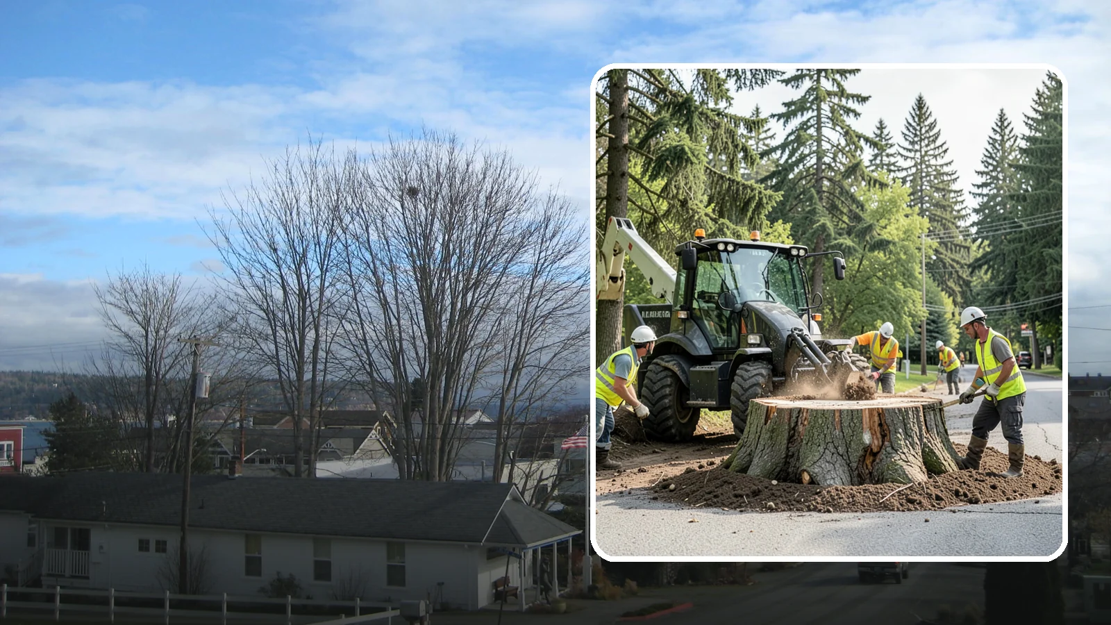 Municipal Stump Grinding in Langley, Island County, WA - We grind and restore public tree stumps to eliminate trip hazards and prepare sites for replanting or turf across Western...