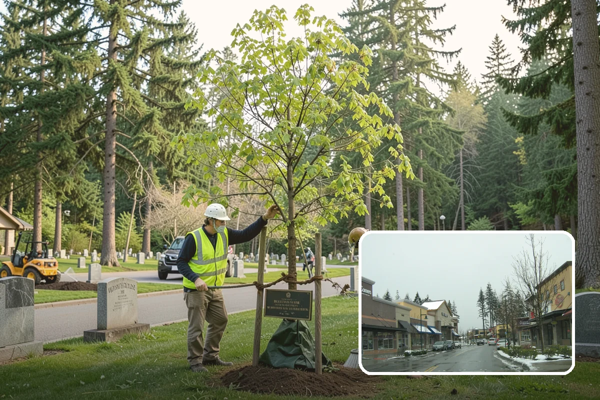 Municipal Stump Grinding in Mill Creek, Snohomish County, WA - Below-grade grinding removes trip and mowing hazards from public spaces