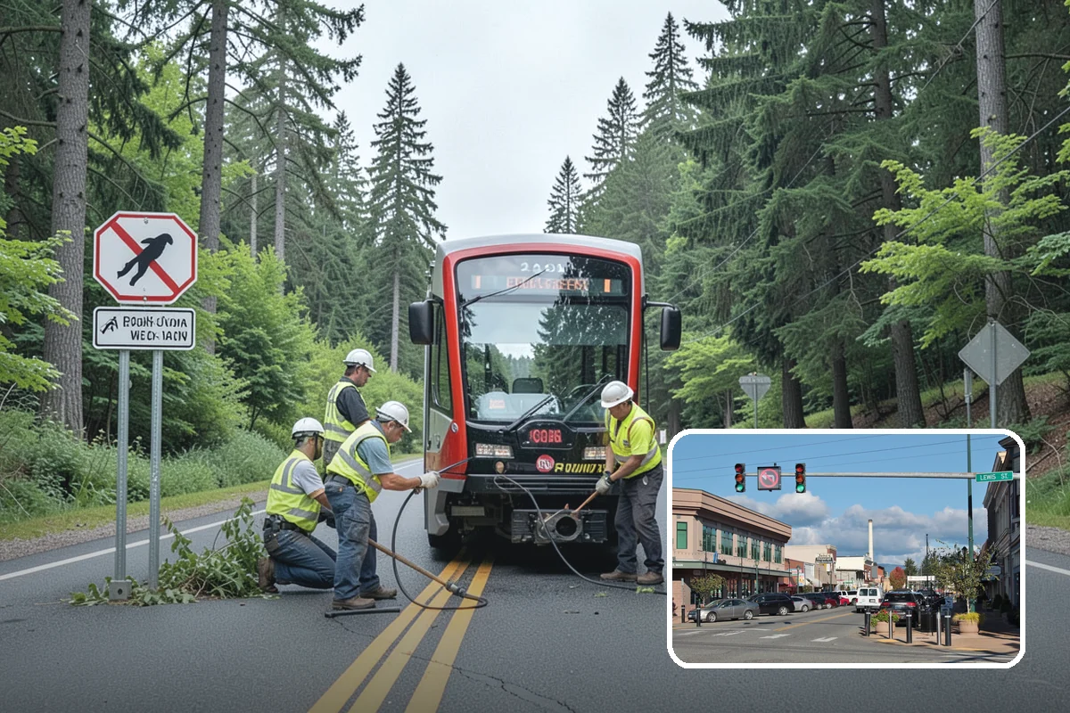 Municipal Stump Grinding in Monroe, Snohomish County, WA - Below-grade grinding removes trip and mowing hazards from public spaces