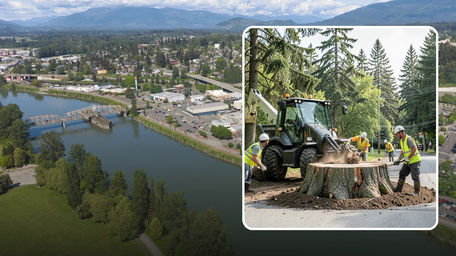 Municipal Stump Grinding in Mount Vernon, Skagit County, WA - We grind and restore public tree stumps to eliminate trip hazards and prepare sites for replanting or turf across Western...