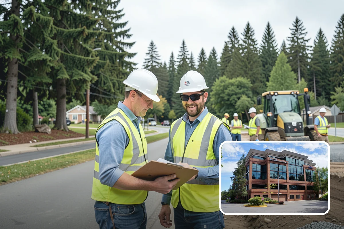 Municipal Stump Grinding in Mountlake Terrace, Snohomish County, WA - Below-grade grinding removes trip and mowing hazards from public spaces
