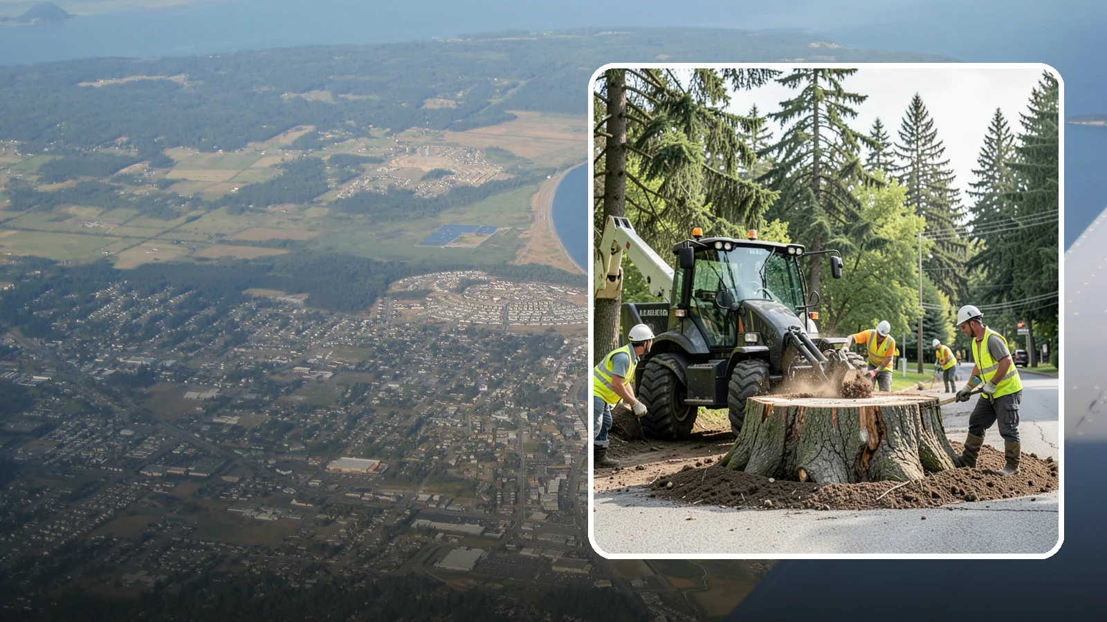 Municipal Stump Grinding in Oak Harbor, Island County, WA - We grind and restore public tree stumps to eliminate trip hazards and prepare sites for replanting or turf across Western...