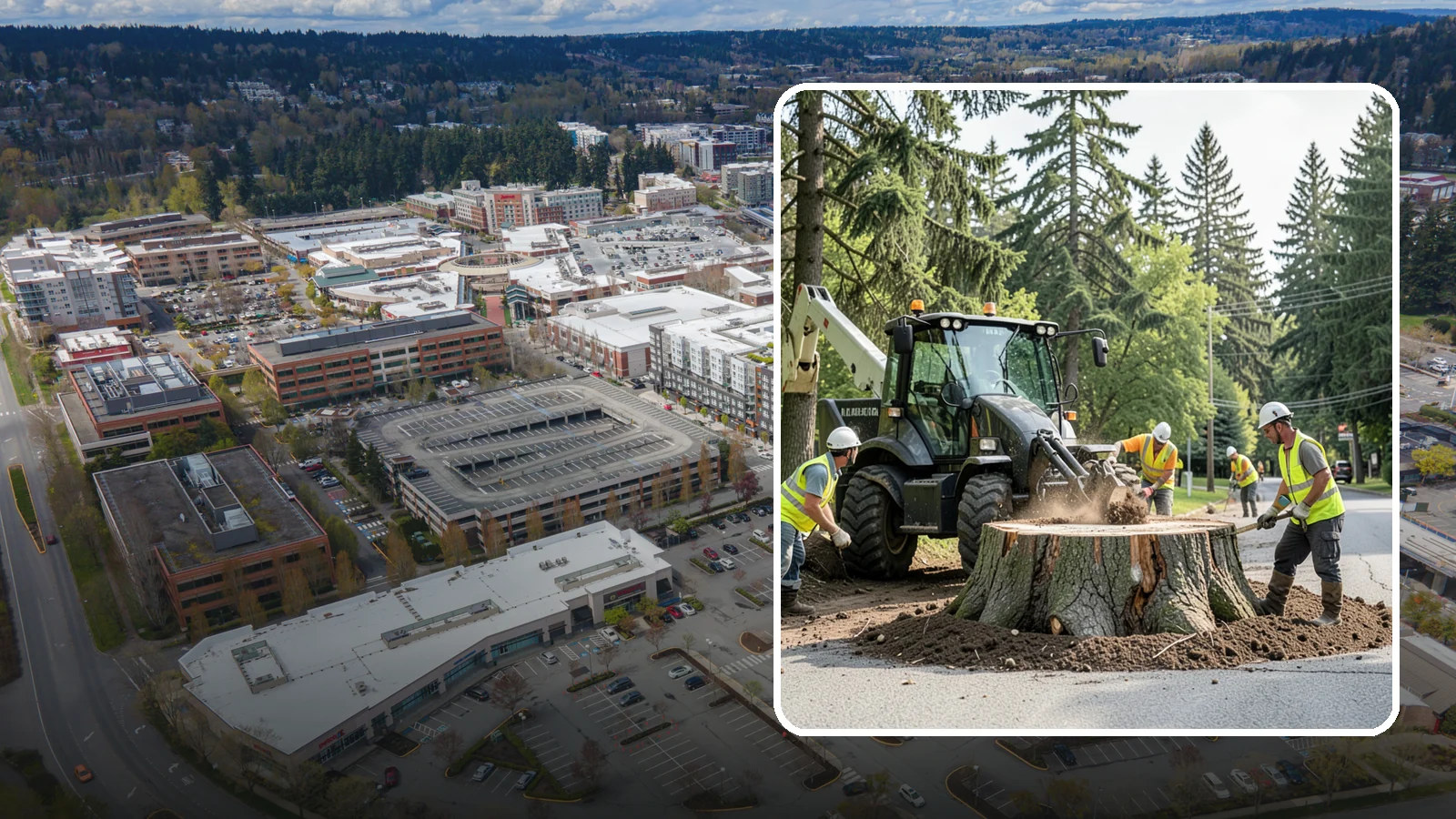 Municipal Stump Grinding in Redmond, King County, WA - We grind and restore public tree stumps to eliminate trip hazards and prepare sites for replanting or turf across Western...