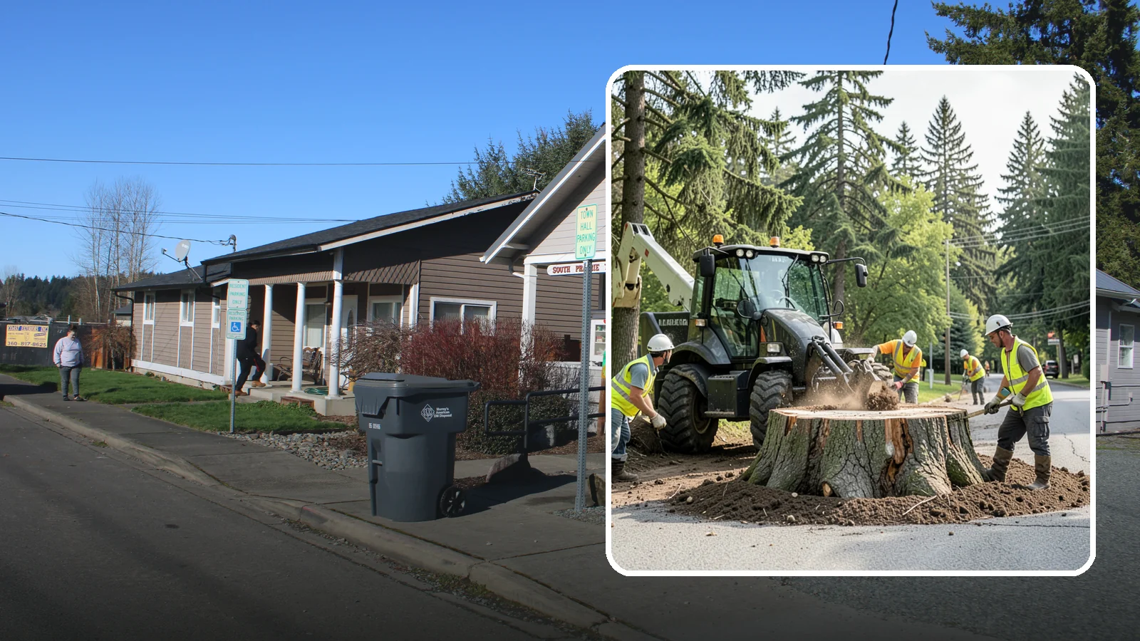 Municipal Stump Grinding in South Prairie, Pierce County, WA - We grind and restore public tree stumps to eliminate trip hazards and prepare sites for replanting or turf across Western...