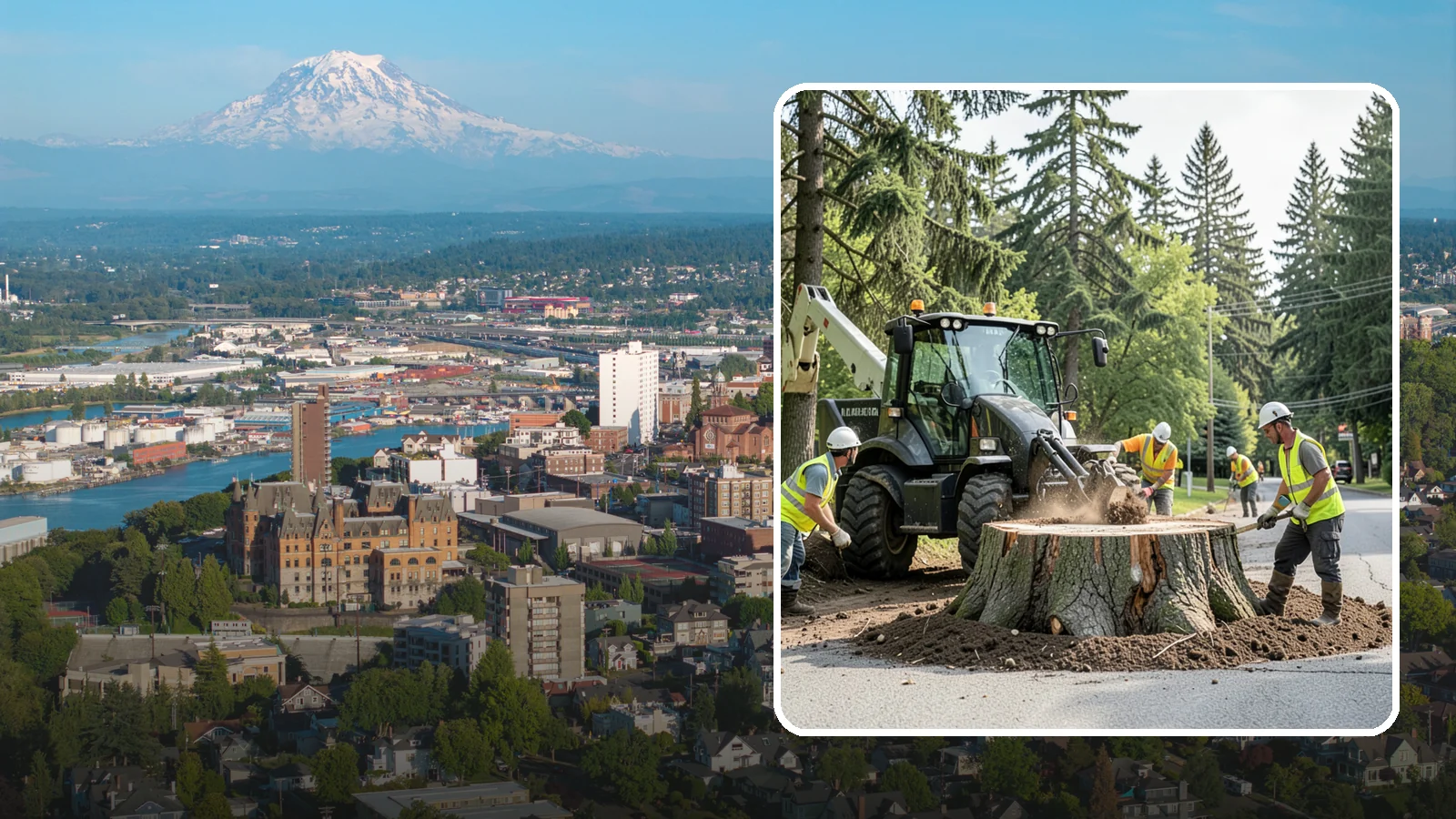 Municipal Stump Grinding in Tacoma, Pierce County, WA - We grind and restore public tree stumps to eliminate trip hazards and prepare sites for replanting or turf across Western...