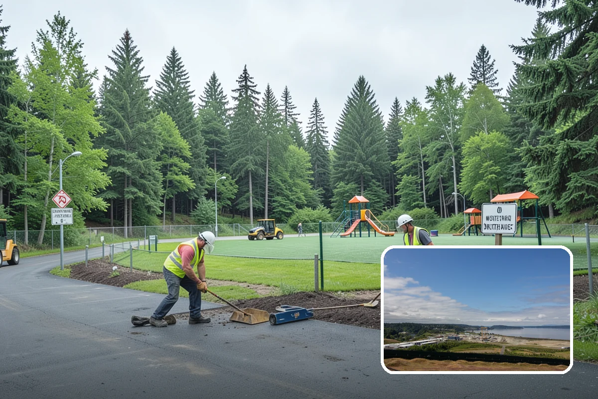 Municipal Stump Grinding in University Place, Pierce County, WA - Below-grade grinding removes trip and mowing hazards from public spaces
