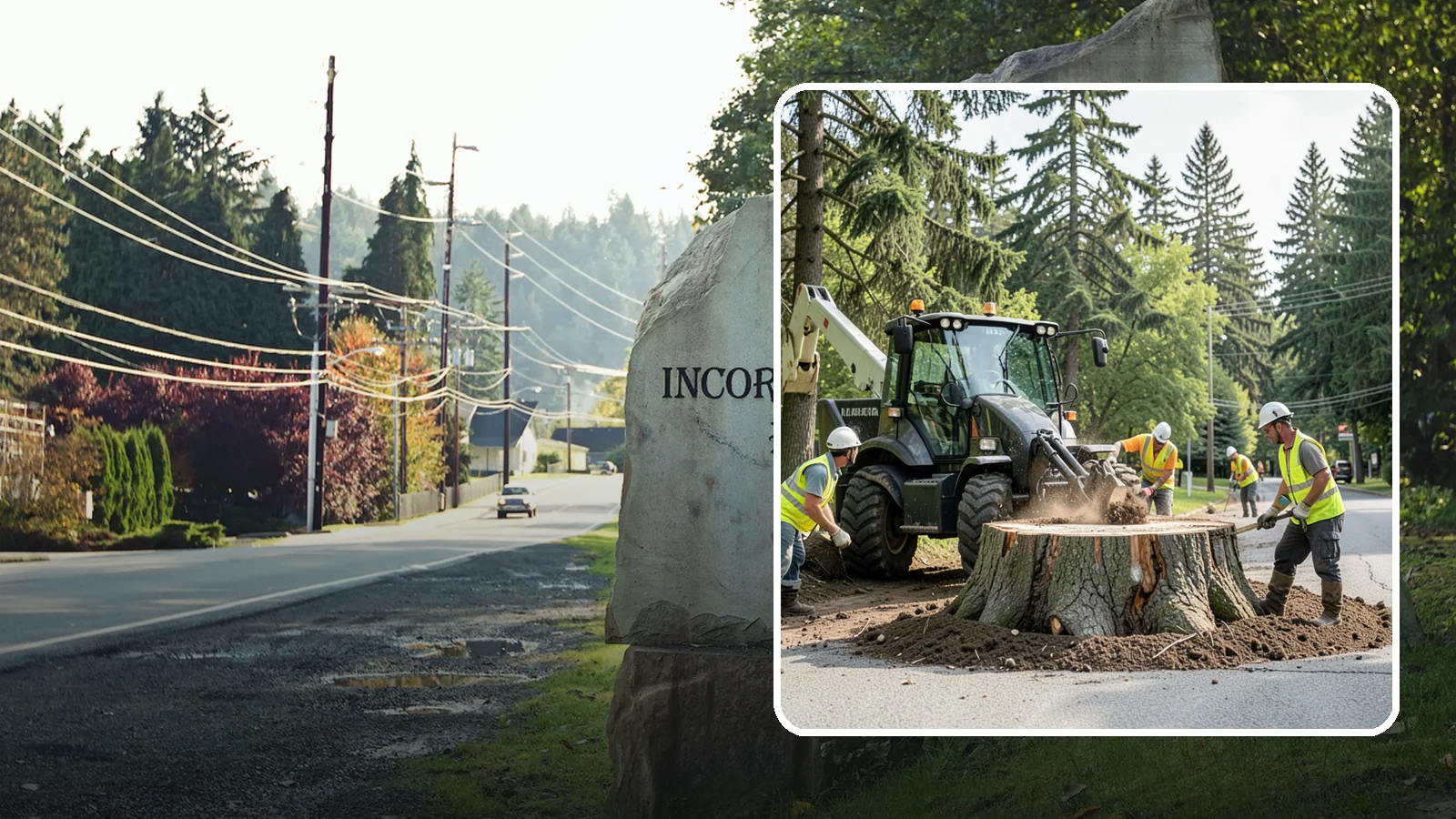 Municipal Stump Grinding in Wilkeson, Pierce County, WA - We grind and restore public tree stumps to eliminate trip hazards and prepare sites for replanting or turf across Western...