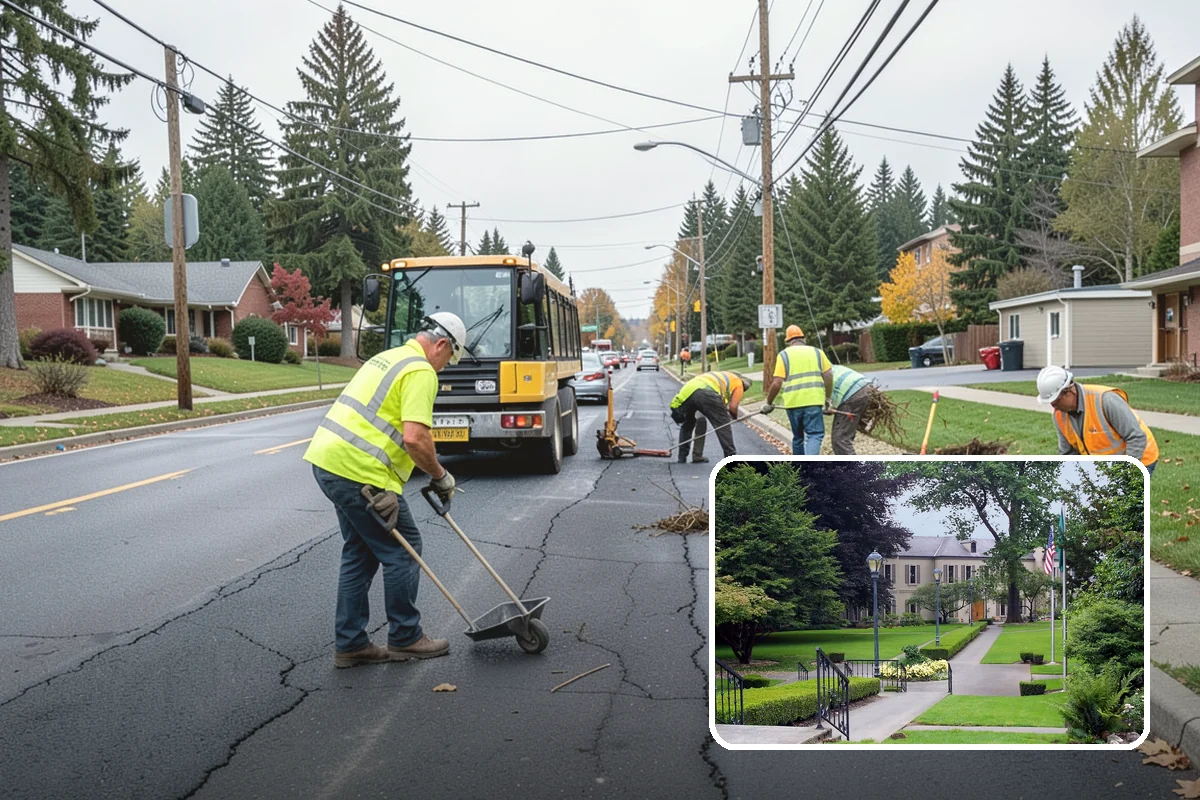 Municipal Stump Grinding in Woodinville, King County, WA - Below-grade grinding removes trip and mowing hazards from public spaces