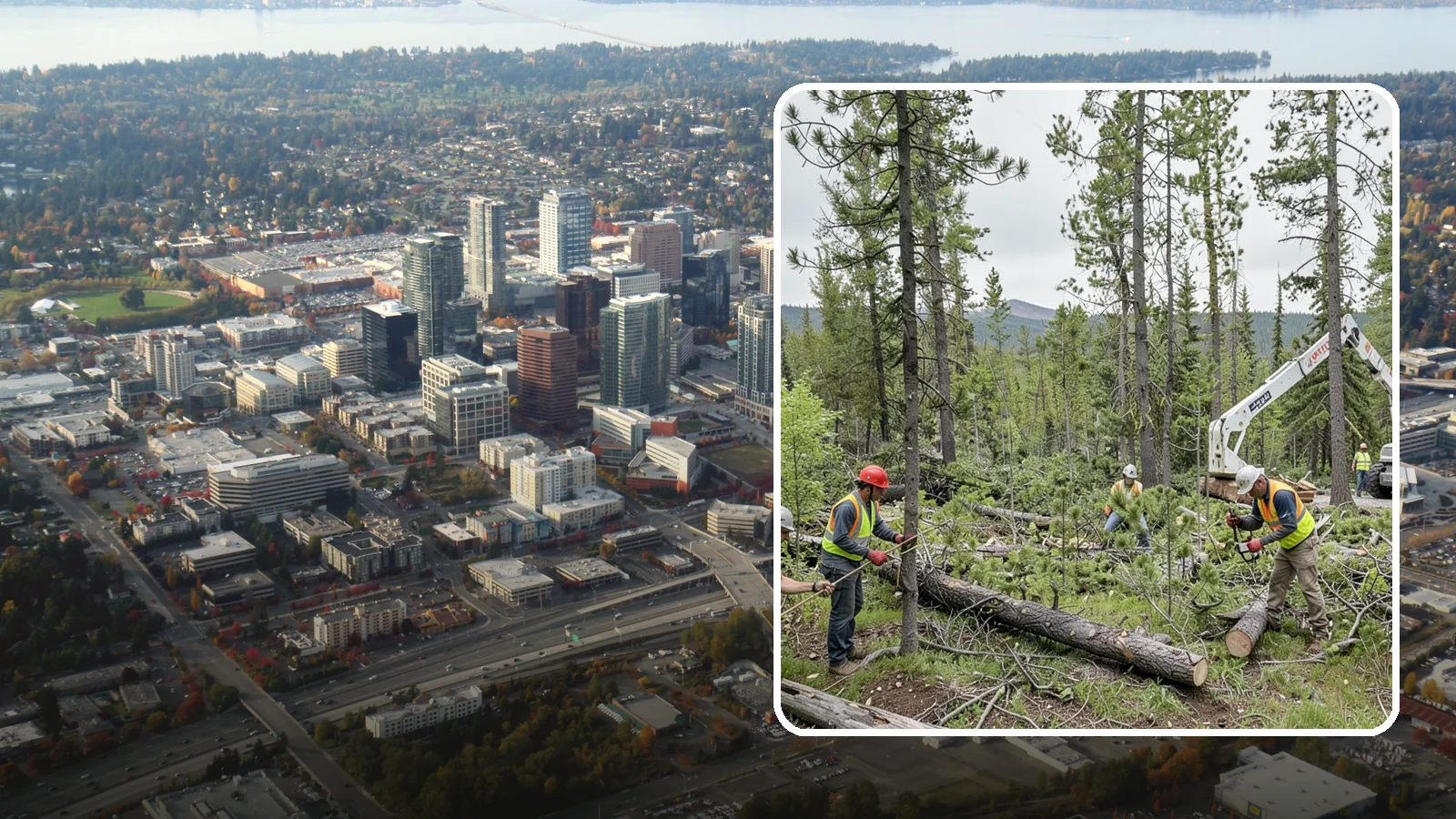 Municipal Tree Inventory in Bellevue, King County, WA - We build GPS-based inventories of public trees with species, condition, and maintenance data to support urban forestry planning...