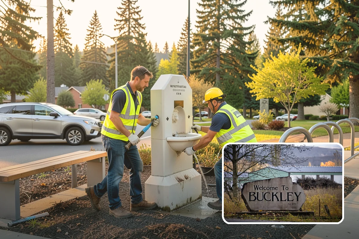 Municipal Tree Planting in Buckley, Pierce County, WA - Species matched to site conditions reduces future conflicts and replacements