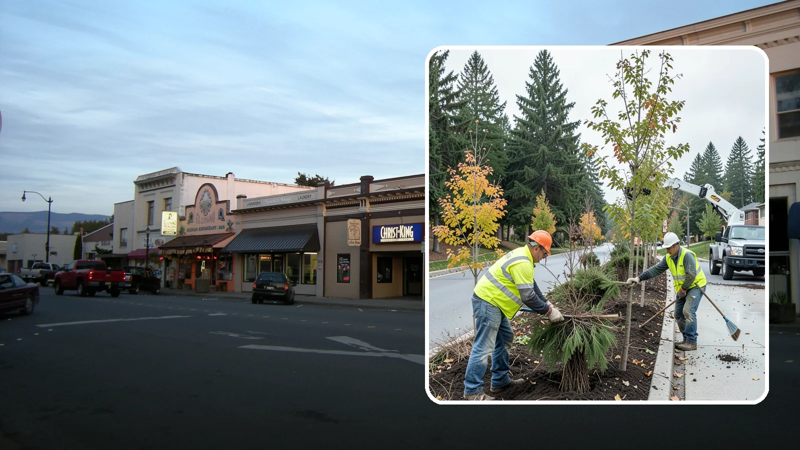Municipal Tree Planting in Burlington, Skagit County, WA - We plant right-tree-right-place public trees with establishment care for streets, parks, and civic sites across Western...