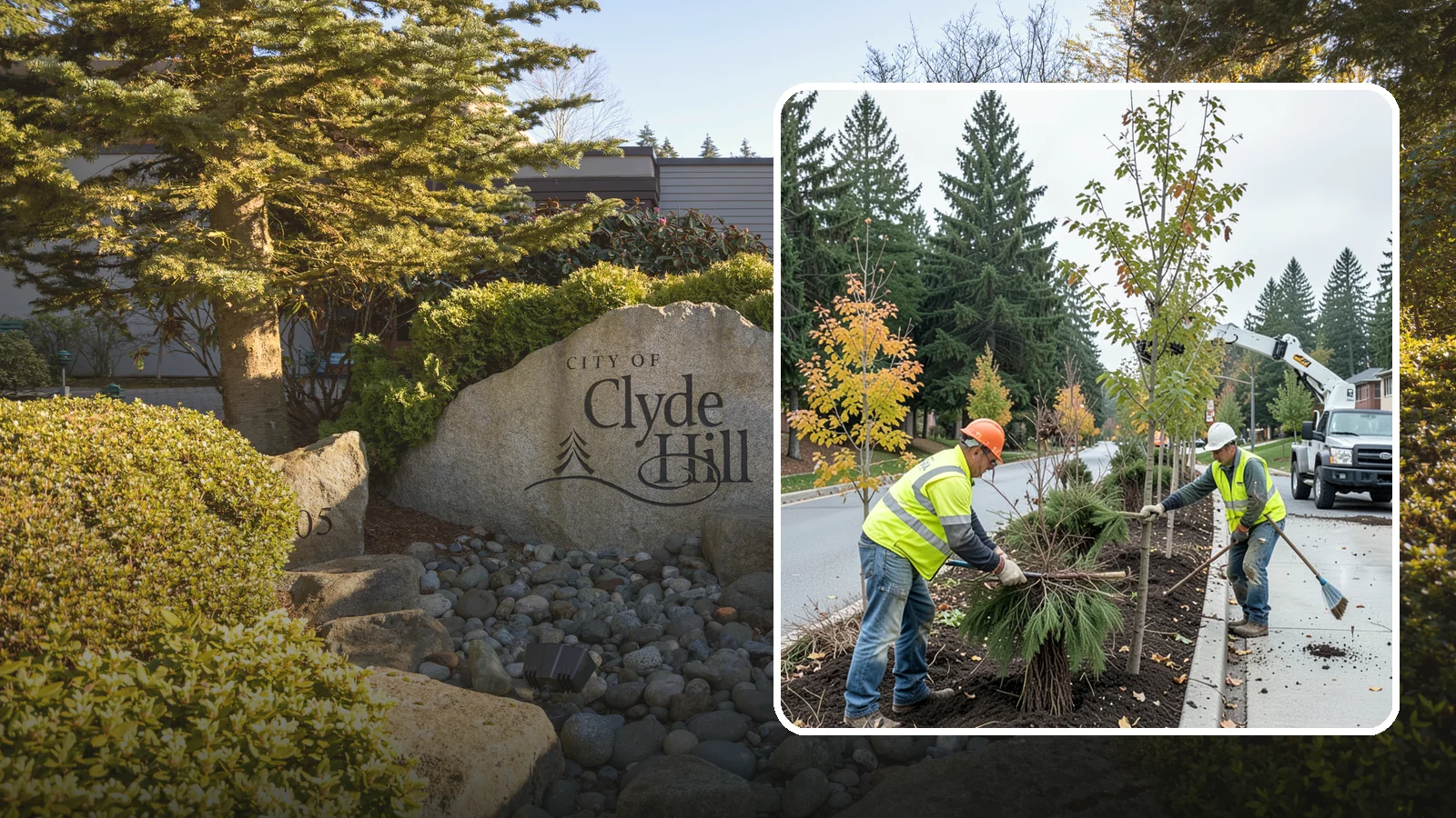 Municipal Tree Planting in Clyde Hill, King County, WA - We plant right-tree-right-place public trees with establishment care for streets, parks, and civic sites across Western...