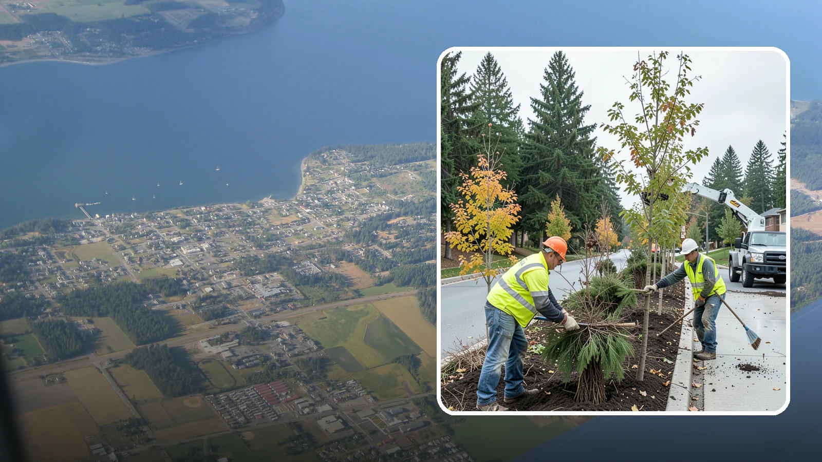 Municipal Tree Planting in Coupeville, Island County, WA - We plant right-tree-right-place public trees with establishment care for streets, parks, and civic sites across Western...