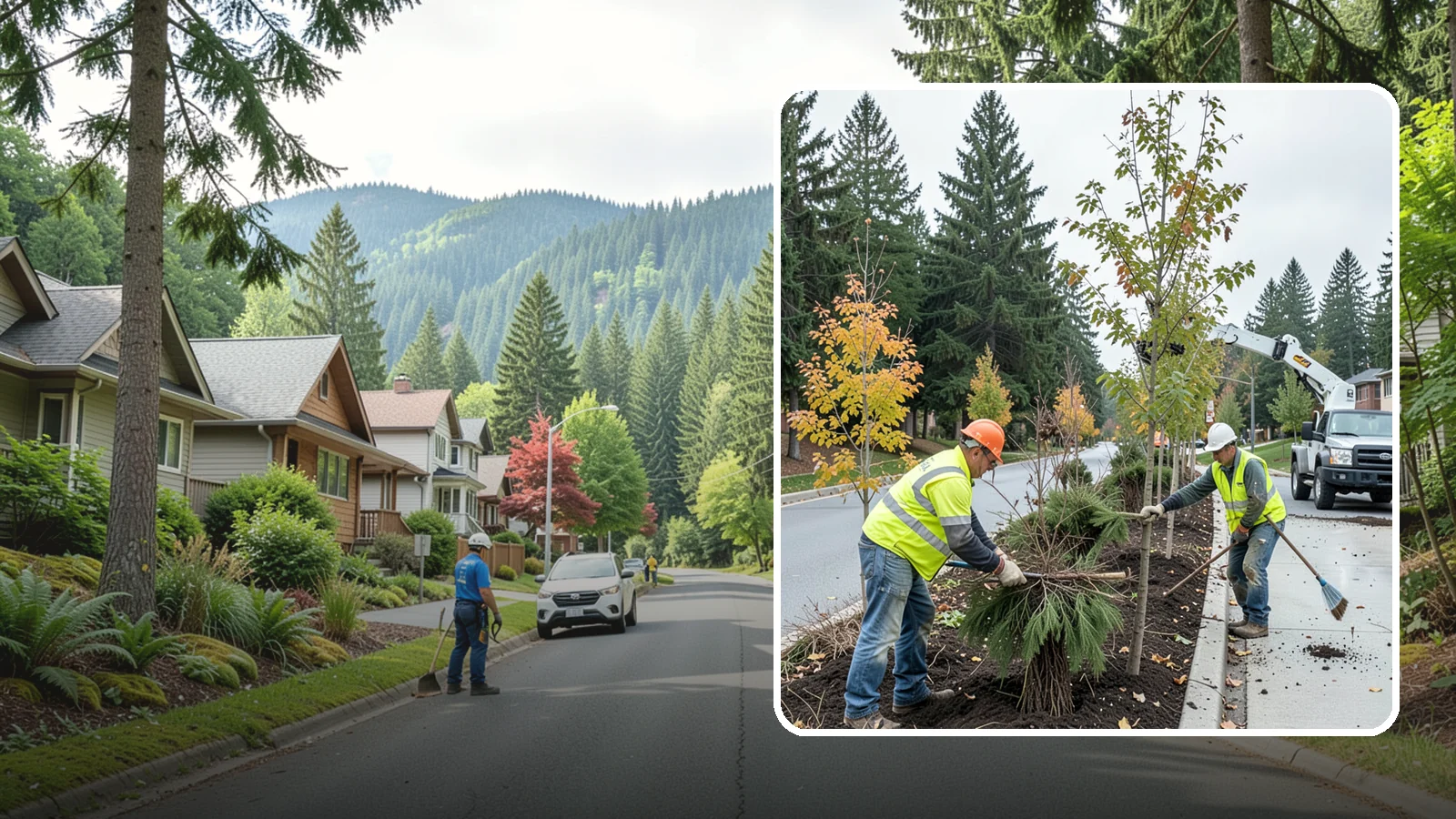 Municipal Tree Planting in Darrington, Snohomish County, WA - We plant right-tree-right-place public trees with establishment care for streets, parks, and civic sites across Western...