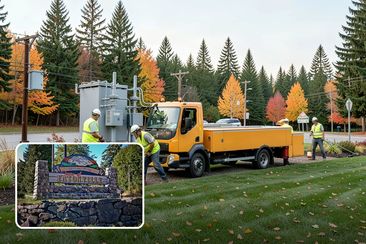 Municipal Tree Planting in Eatonville, Pierce County, WA - Species matched to site conditions reduces future conflicts and replacements