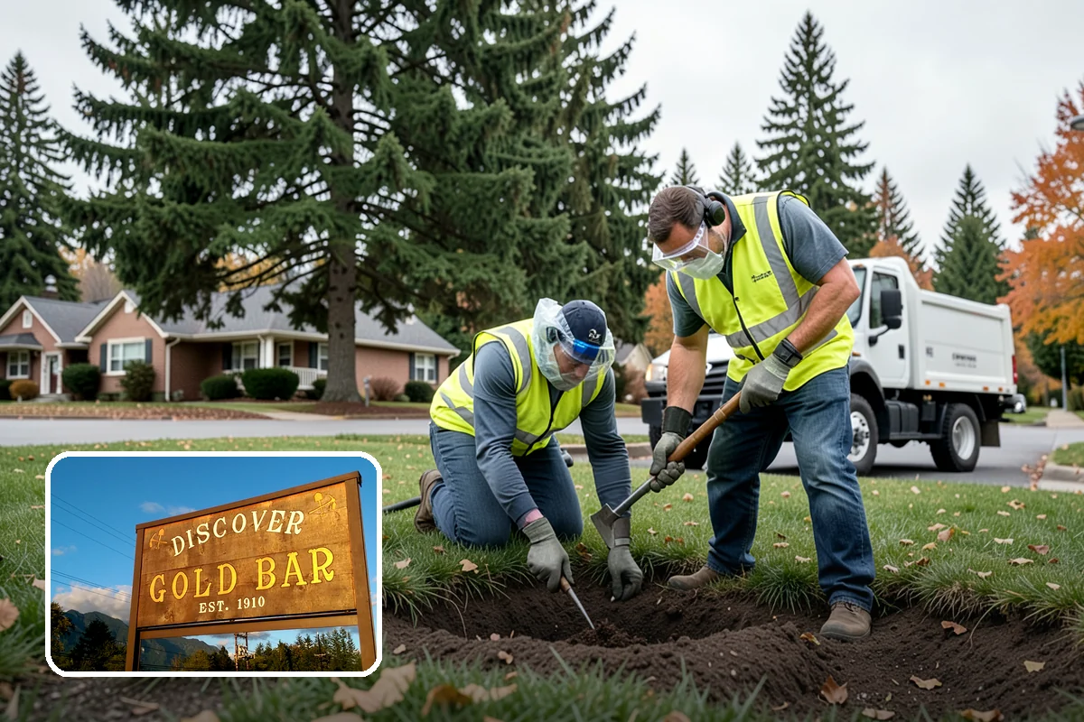 Municipal Tree Planting in Gold Bar, Snohomish County, WA - Species matched to site conditions reduces future conflicts and replacements