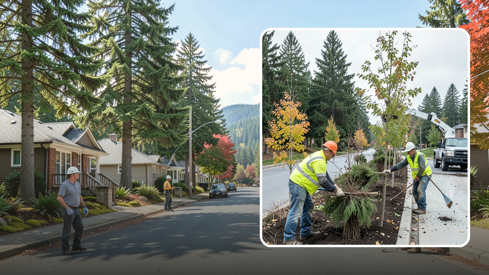 Municipal Tree Planting in Hunts Point, King County, WA - We plant right-tree-right-place public trees with establishment care for streets, parks, and civic sites across Western...