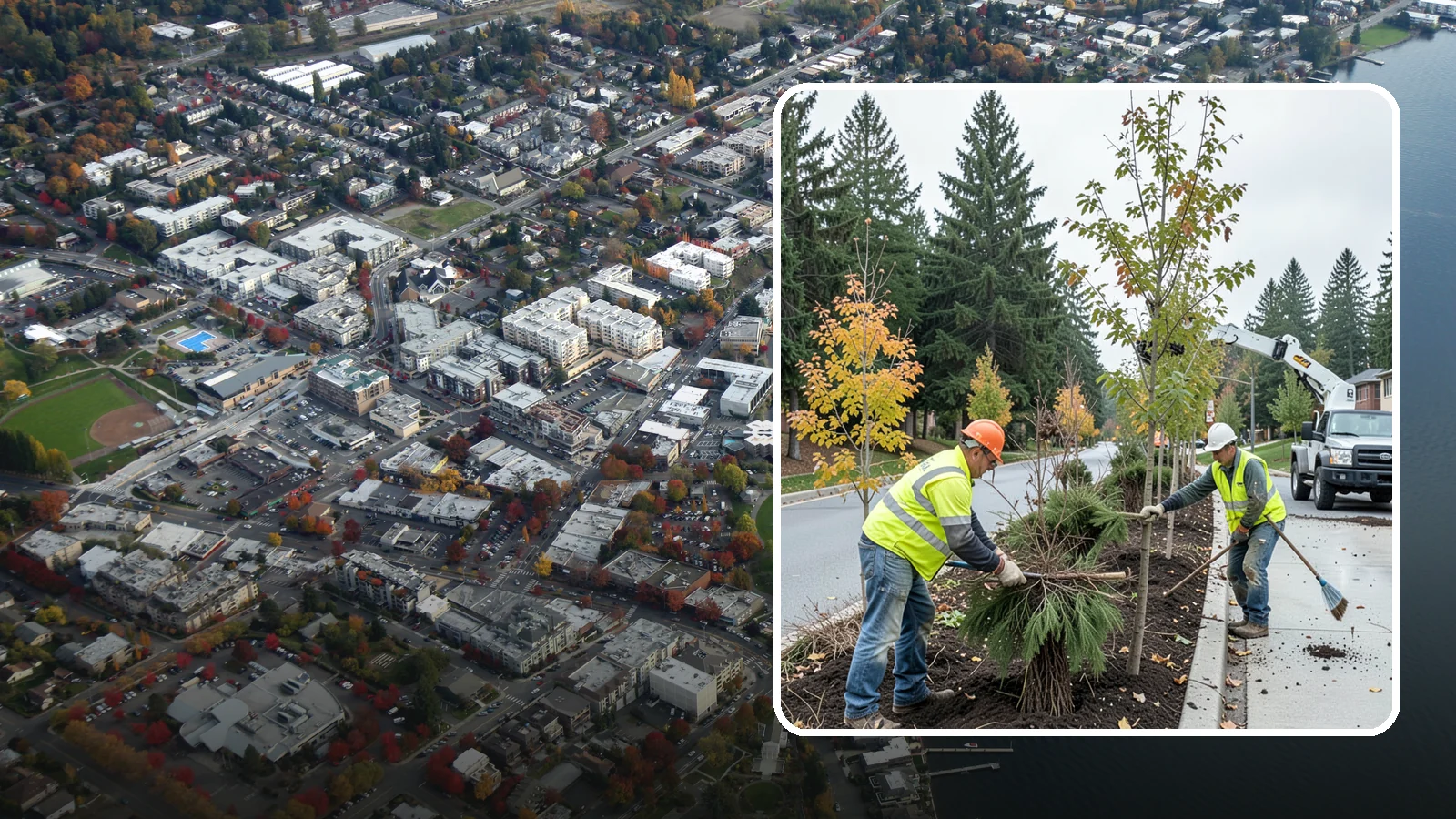 Municipal Tree Planting in Kirkland, King County, WA - We plant right-tree-right-place public trees with establishment care for streets, parks, and civic sites across Western...