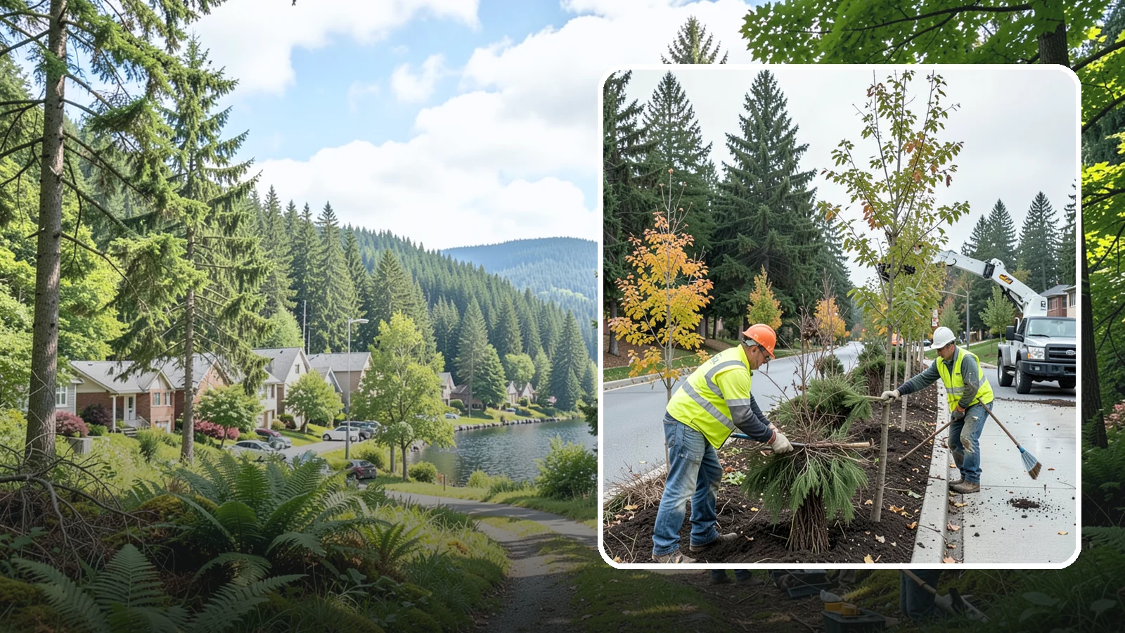 Municipal Tree Planting in Lake Forest Park, King County, WA - We plant right-tree-right-place public trees with establishment care for streets, parks, and civic sites across Western...