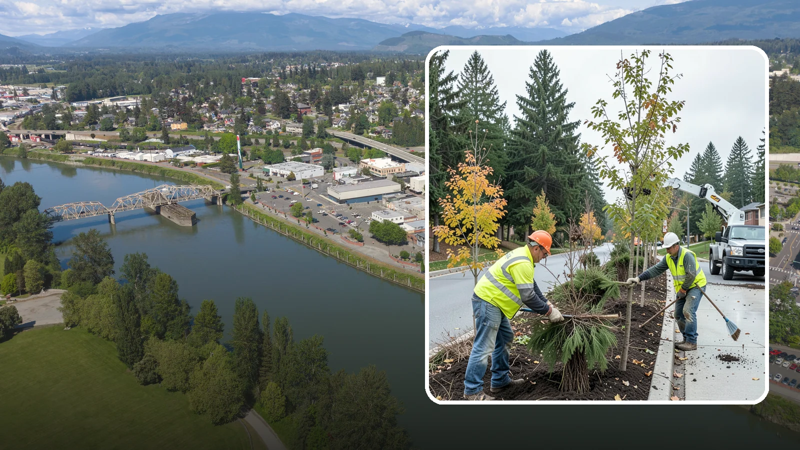 Municipal Tree Planting in Mount Vernon, Skagit County, WA - We plant right-tree-right-place public trees with establishment care for streets, parks, and civic sites across Western...