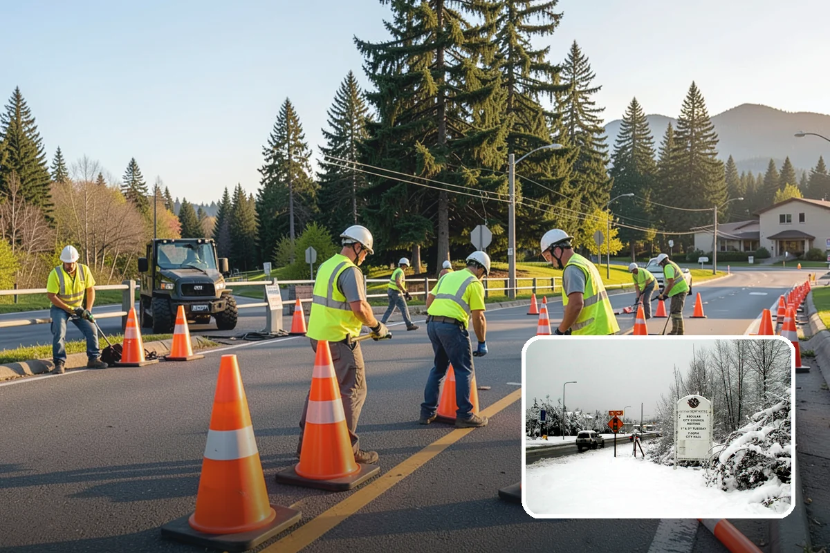 Municipal Tree Planting in Newcastle, King County, WA - Species matched to site conditions reduces future conflicts and replacements