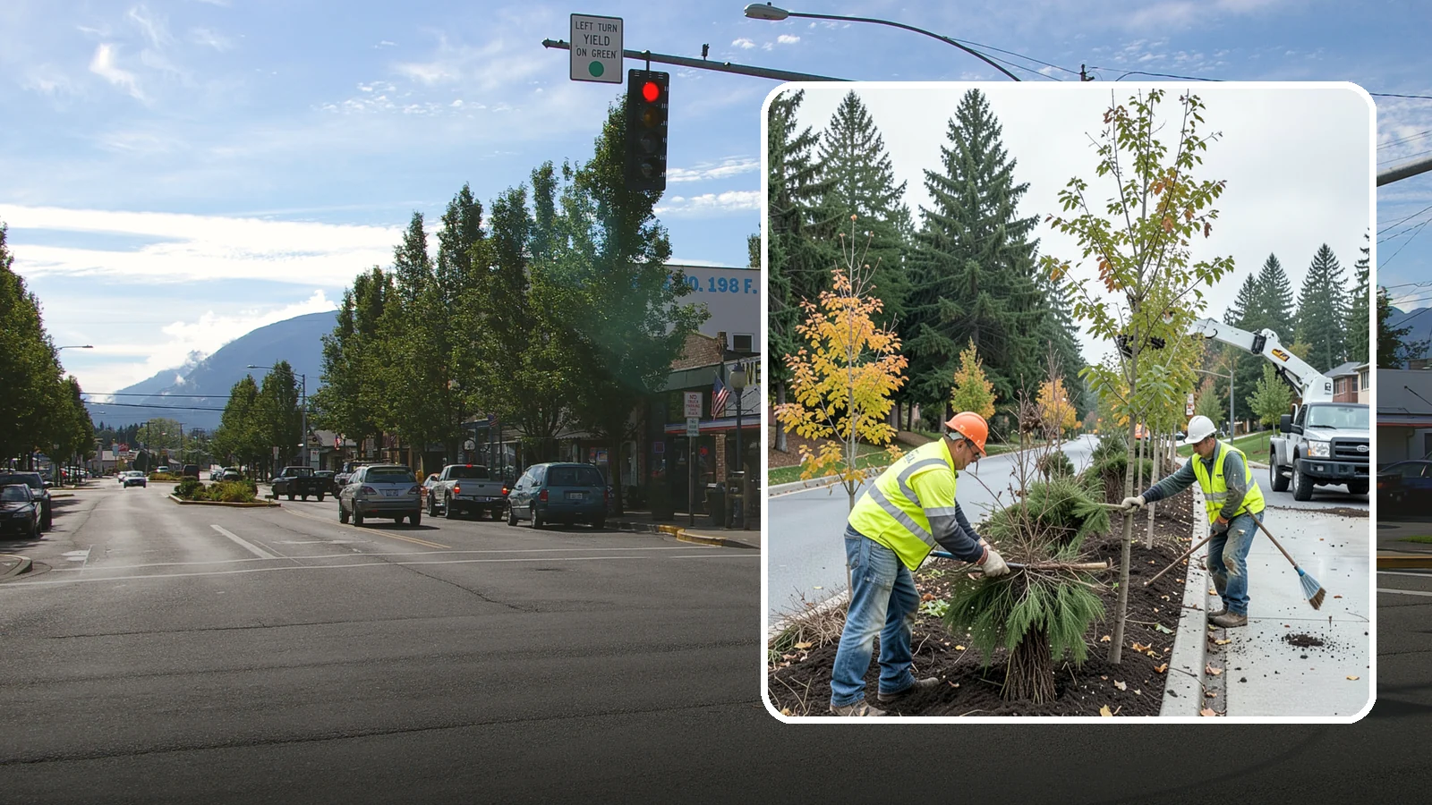 Municipal Tree Planting in North Bend, King County, WA - We plant right-tree-right-place public trees with establishment care for streets, parks, and civic sites across Western...