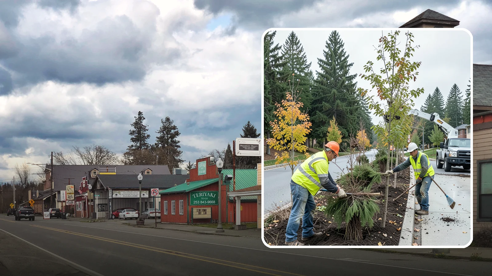 Municipal Tree Planting in Roy, Pierce County, WA - We plant right-tree-right-place public trees with establishment care for streets, parks, and civic sites across Western...