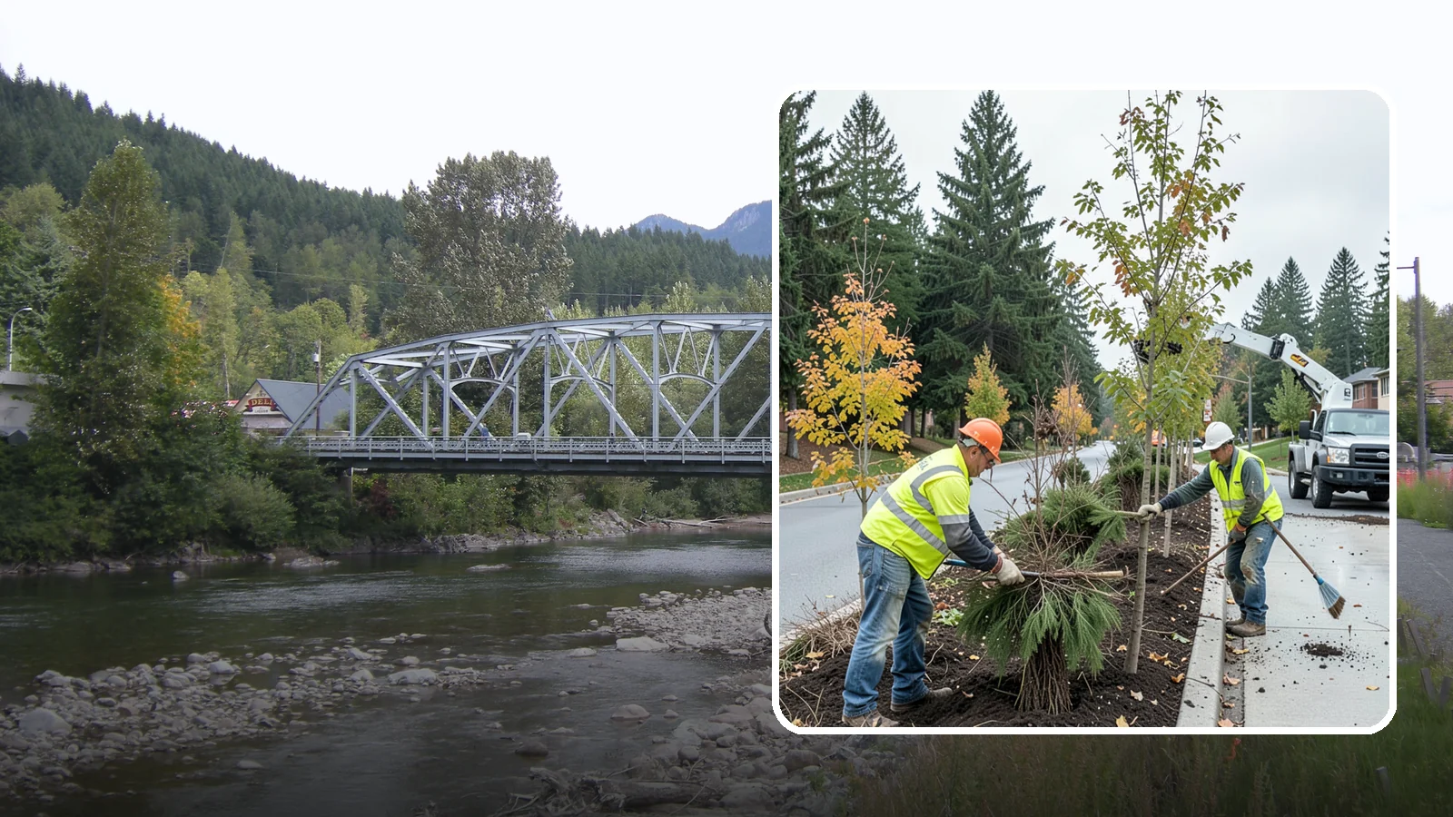 Municipal Tree Planting in Skykomish, King County, WA - We plant right-tree-right-place public trees with establishment care for streets, parks, and civic sites across Western...