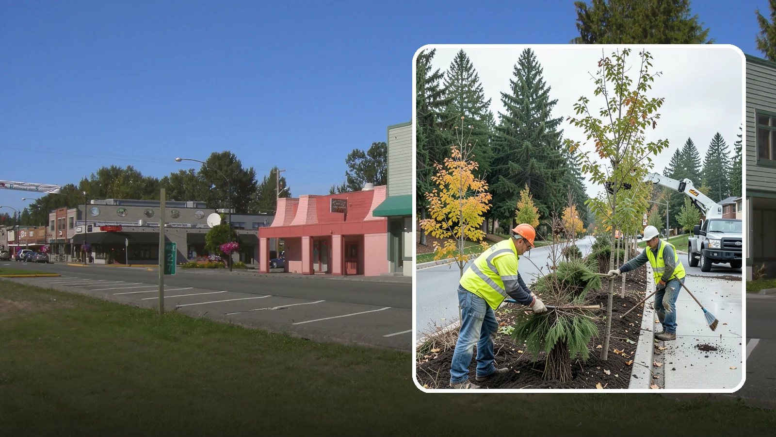 Municipal Tree Planting in Snoqualmie, King County, WA - We plant right-tree-right-place public trees with establishment care for streets, parks, and civic sites across Western...