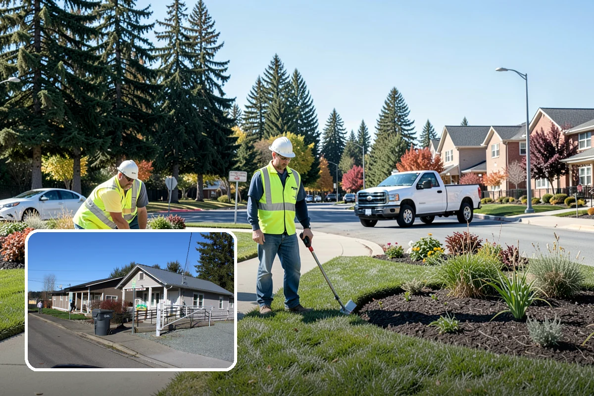 Municipal Tree Planting in South Prairie, Pierce County, WA - Species matched to site conditions reduces future conflicts and replacements