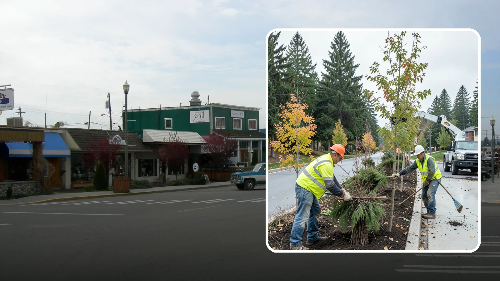 Municipal Tree Planting in Stanwood, Snohomish County, WA - We plant right-tree-right-place public trees with establishment care for streets, parks, and civic sites across Western...