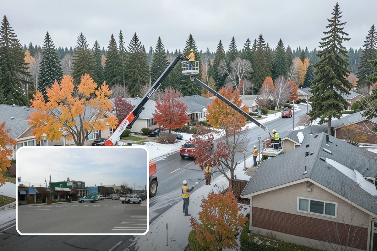 Municipal Tree Planting in Stanwood, Snohomish County, WA - Species matched to site conditions reduces future conflicts and replacements