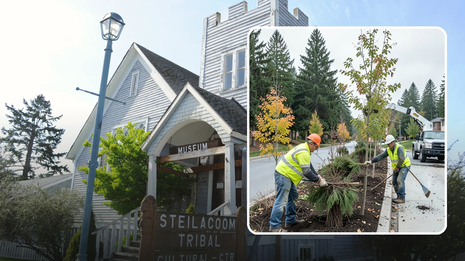 Municipal Tree Planting in Steilacoom, Pierce County, WA - We plant right-tree-right-place public trees with establishment care for streets, parks, and civic sites across Western...