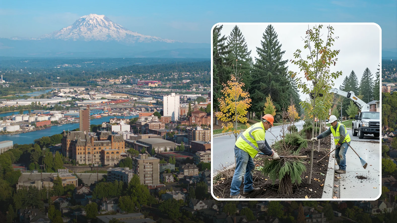Municipal Tree Planting in Tacoma, Pierce County, WA - We plant right-tree-right-place public trees with establishment care for streets, parks, and civic sites across Western...