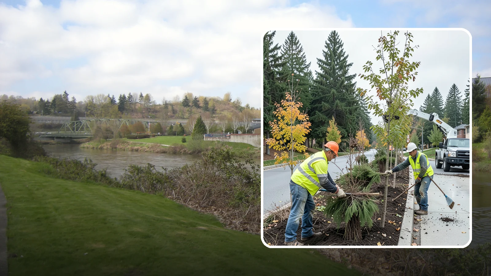 Municipal Tree Planting in Tukwila, King County, WA - We plant right-tree-right-place public trees with establishment care for streets, parks, and civic sites across Western...