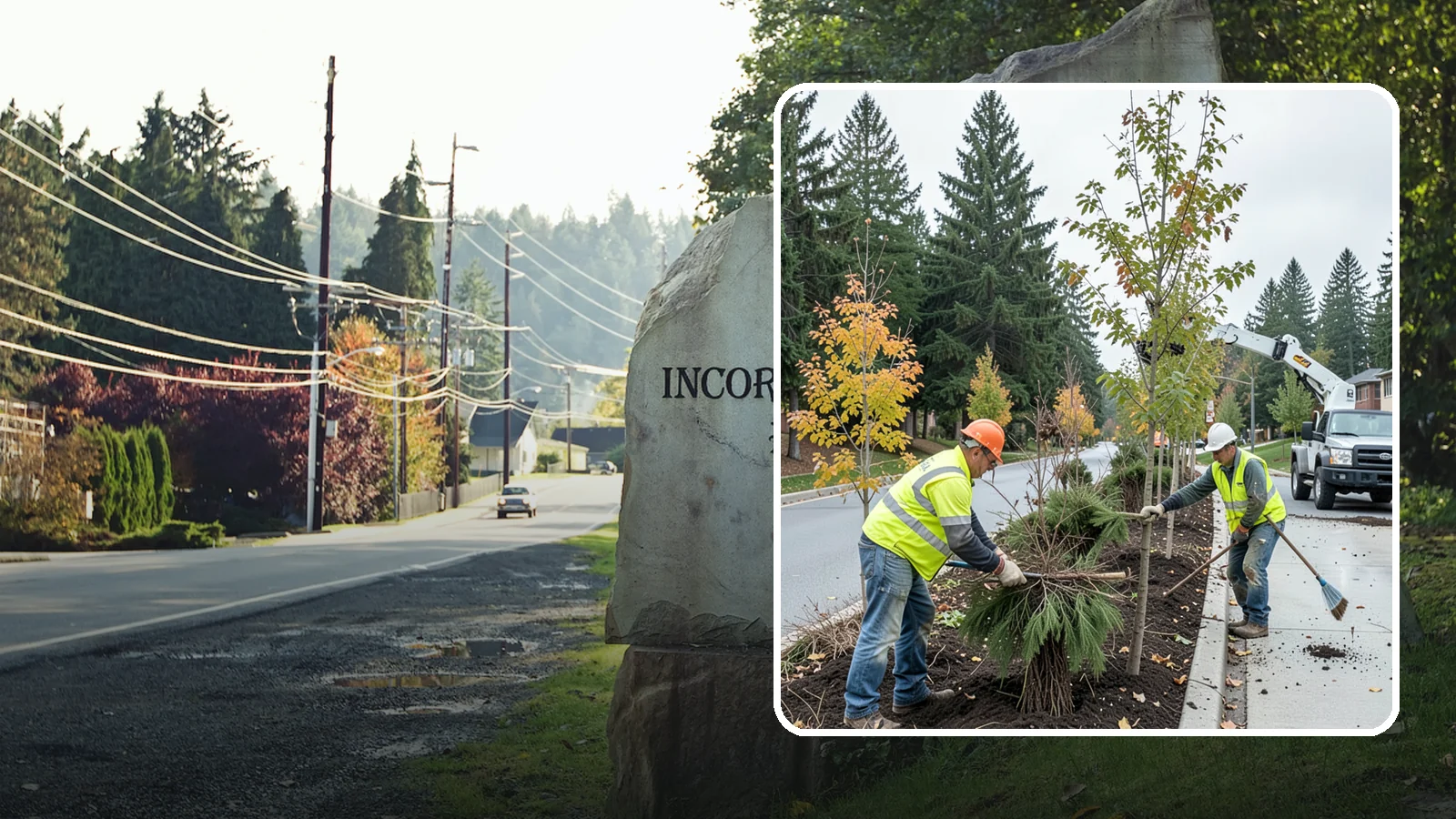 Municipal Tree Planting in Wilkeson, Pierce County, WA - We plant right-tree-right-place public trees with establishment care for streets, parks, and civic sites across Western...