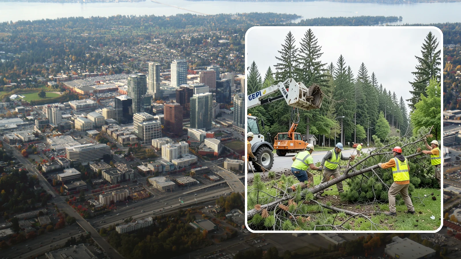 Municipal Tree Removal in Bellevue, King County, WA - We remove declining, dead, or conflicting public trees for Western Washington cities, counties, and special districts under fully...